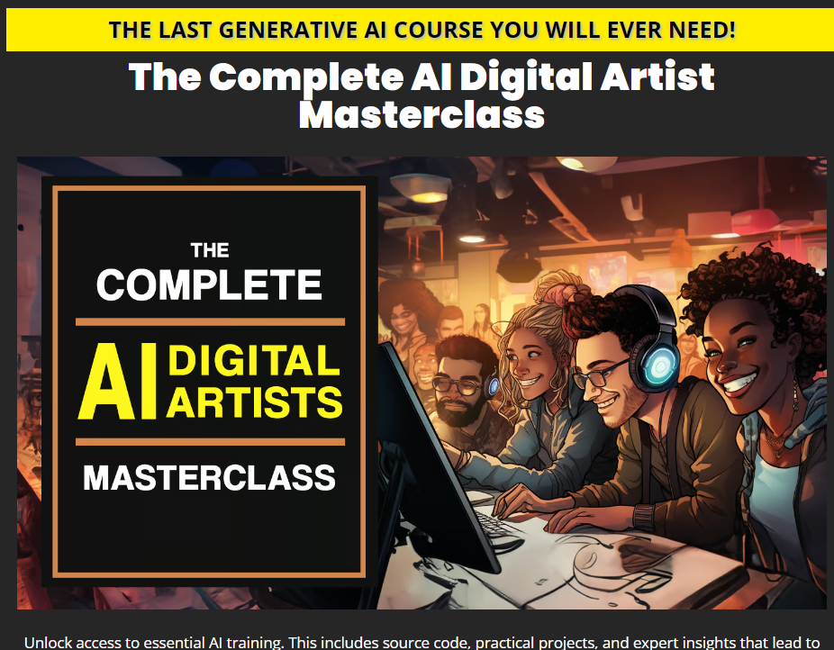 The Complete AI Digital Artist Masterclass Member area and video courses 